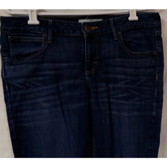 Maurices Womens 31X28 Reg Mid Rise Dark Wash Stretch Skinny Ankle Raw Hem Jeans - Picture 4 of 11